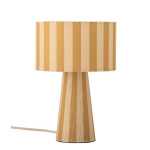 Bloomingville - Emmie Bordlampe, Gul, Hør - Ø20 Ã H30 cm